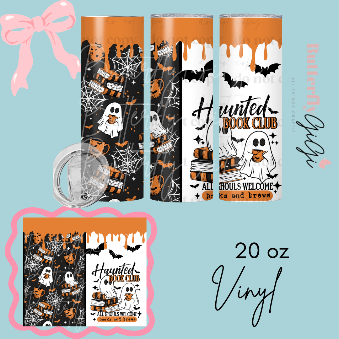 Haunted Book Club 20oz Vinyl Wrap