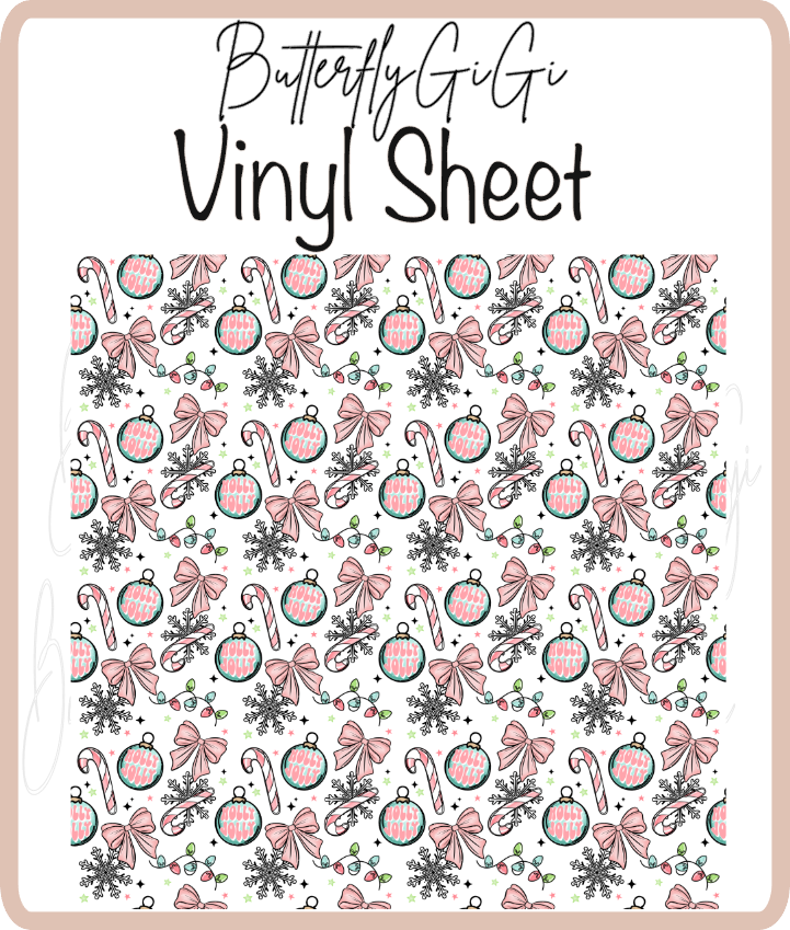 Holly Jolly Vinyl Sheet