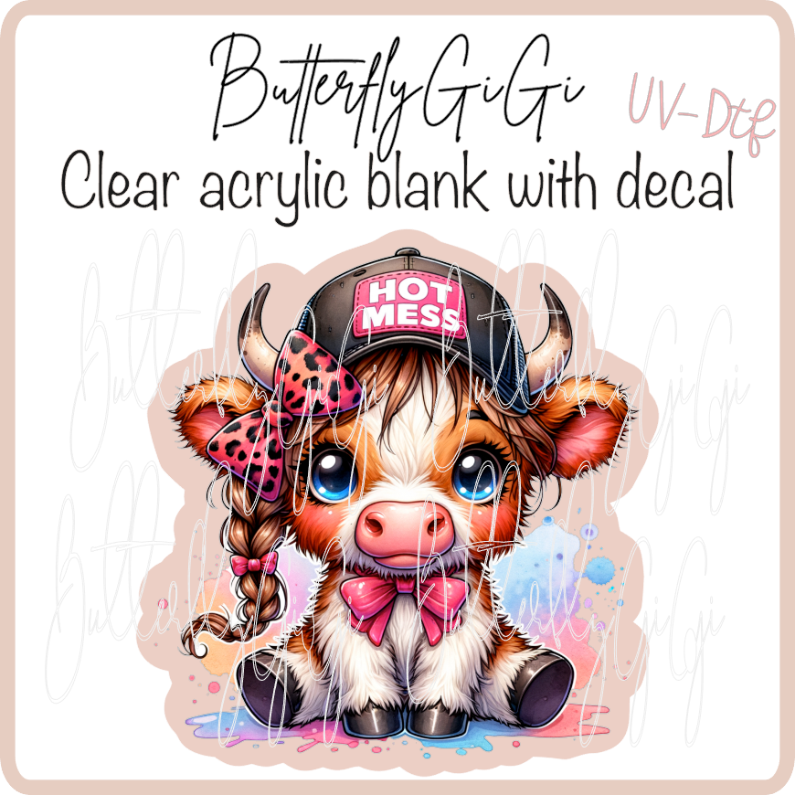 Hot mess cow UvDTF