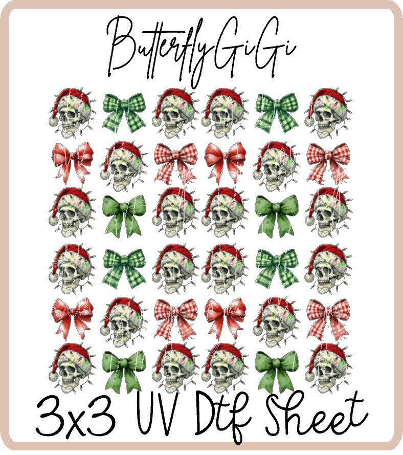 Jolly Skeleton Uv Dtf Sheet