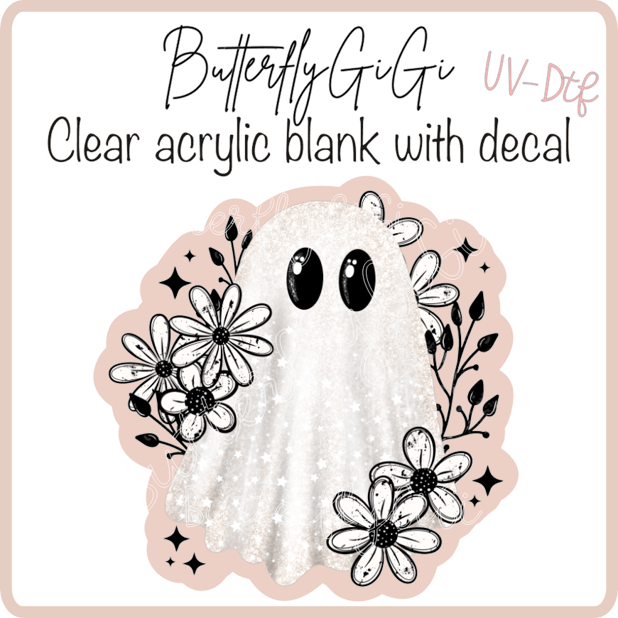 Lace ghost Daisy UvDtf
