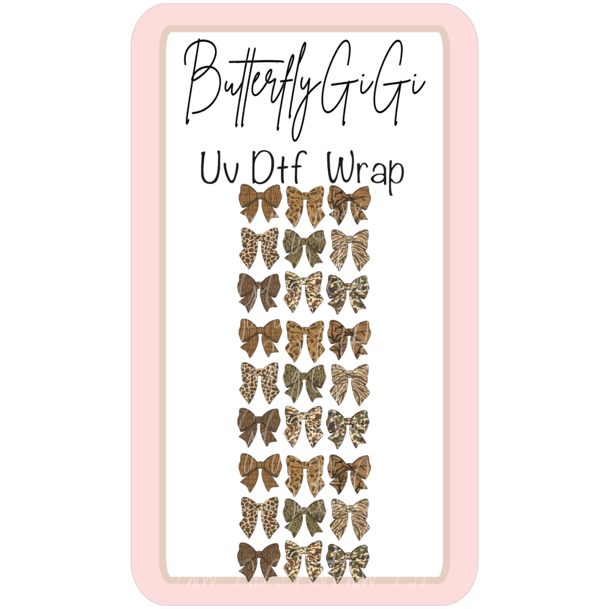 Wrap Leopard Bow Mix UvDTF