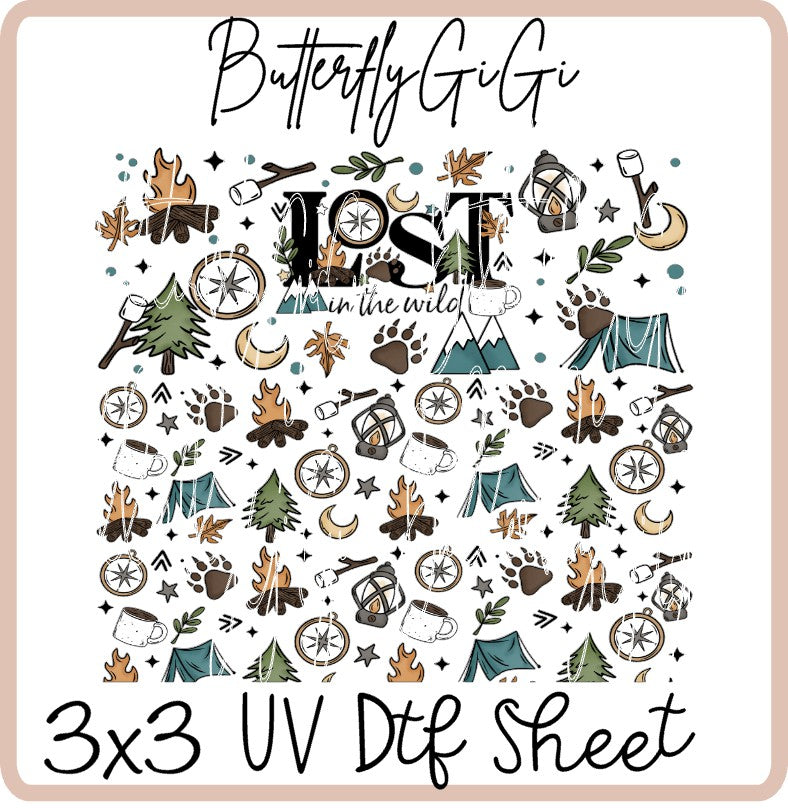 Lost in Wild UV Dtf SHEET