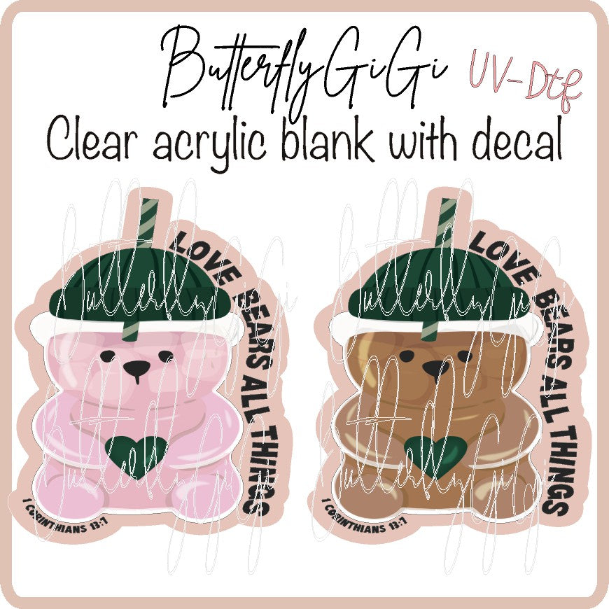 Love Bears Drink UvDTF