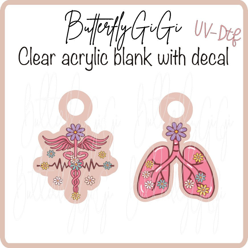 Daisy Lung Caduceus UVDTF Charms