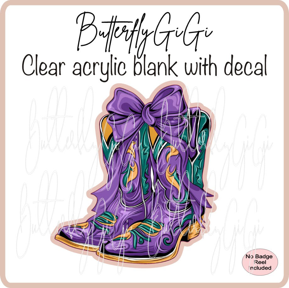Holiday Mardi Gras Boots