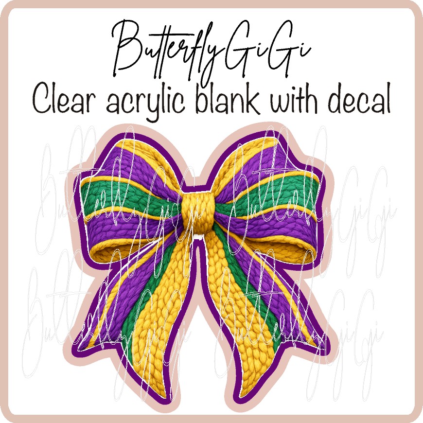 Mardi Gras Bow Yarn