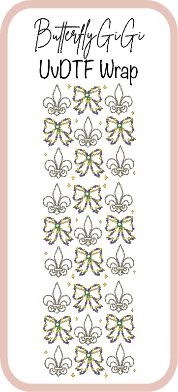 Mardi Gras UvDtf Wrap
