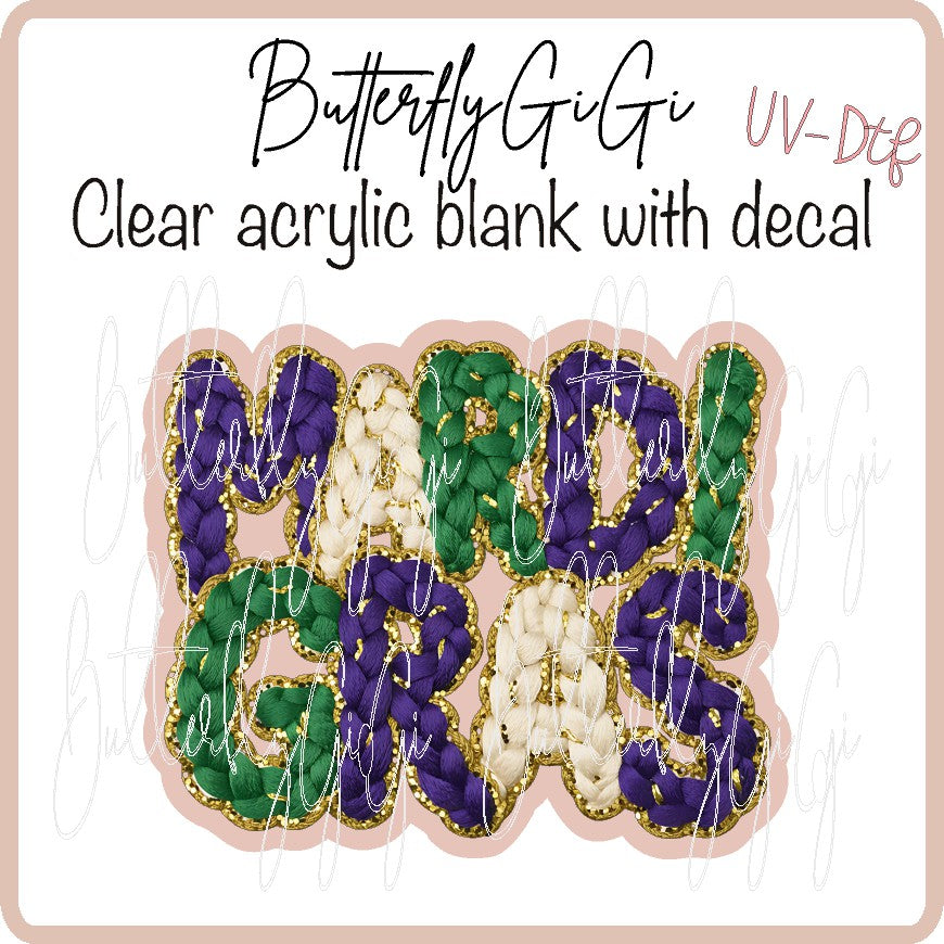 Mardi Gras Yarn UvDTF