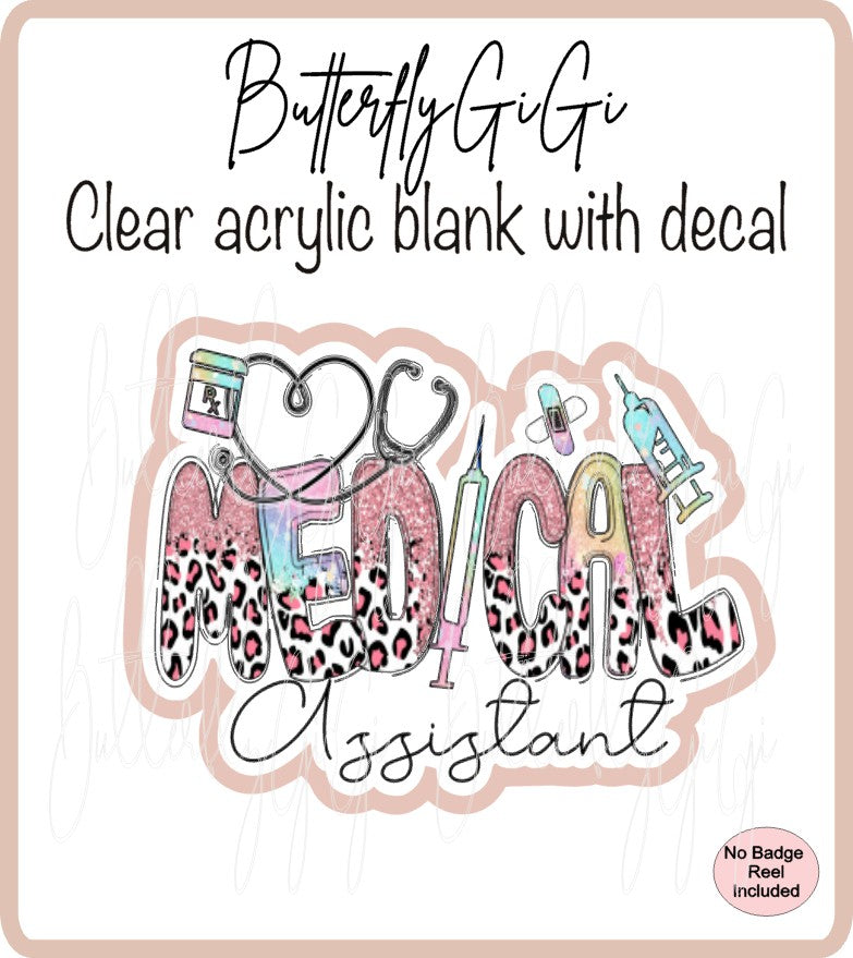 Medical Assistant Pink Leopard