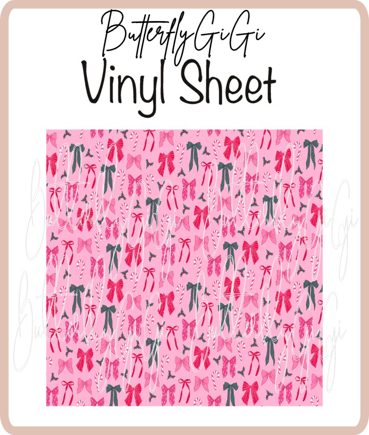 Vinyl Merry Bows Sheet