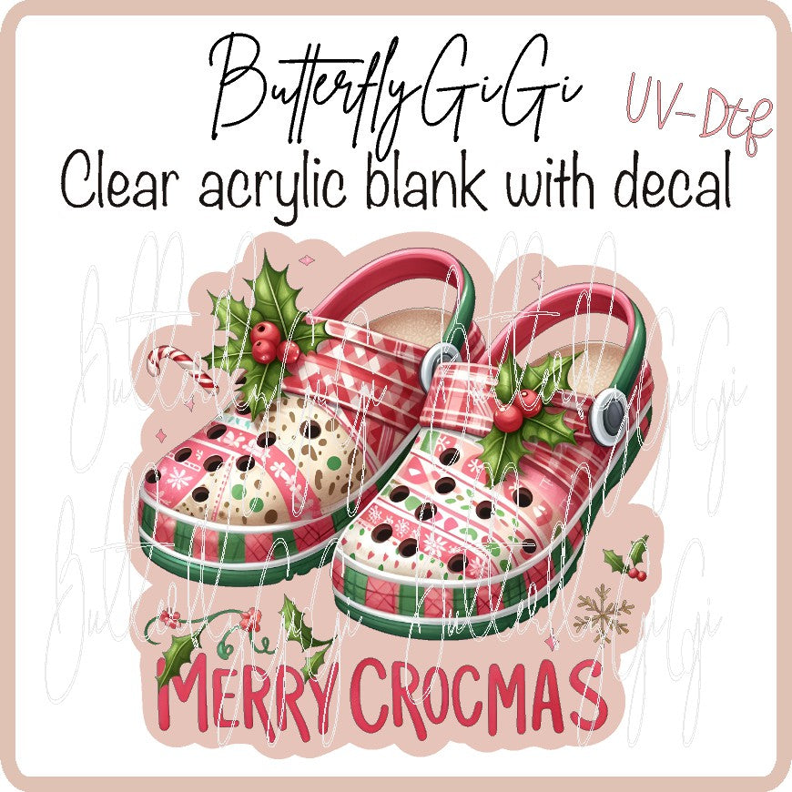 Merry Crocmas Red Uv Dtf