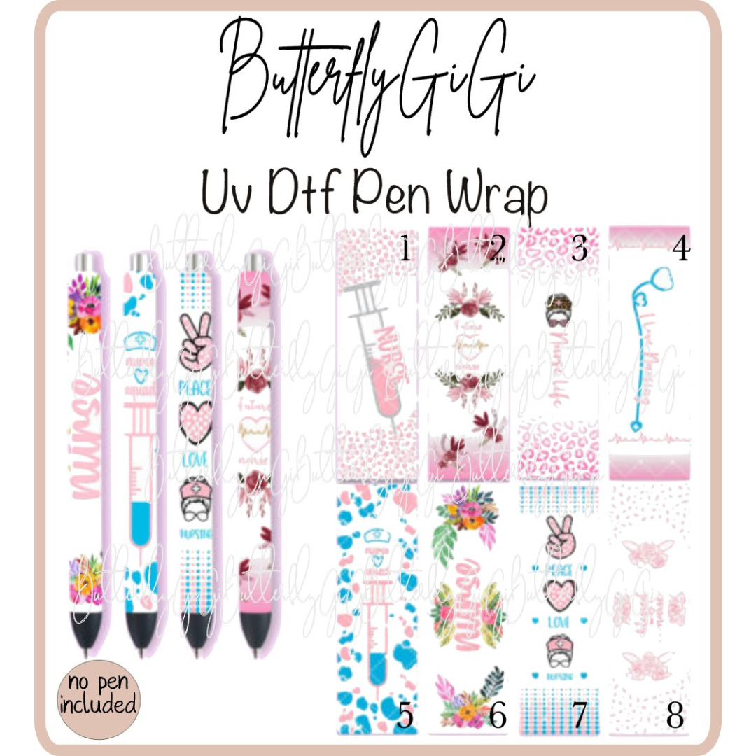 Wrap NURSE Uv Dtf Pen Bookmark