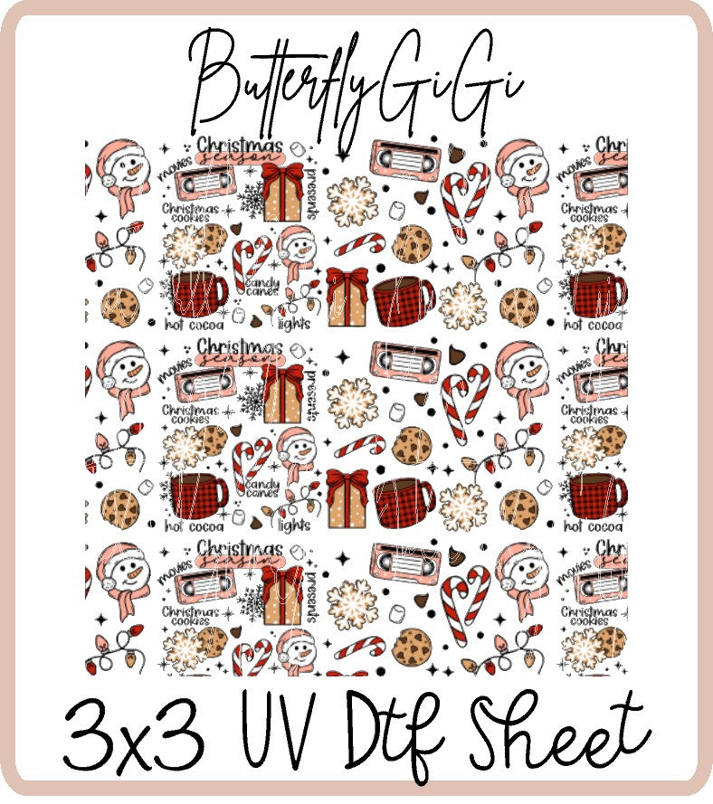 Oldie Christmas Uv Dtf Sheet