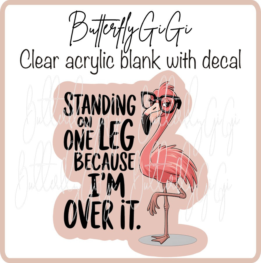 One Leg Flamingo UVDTF
