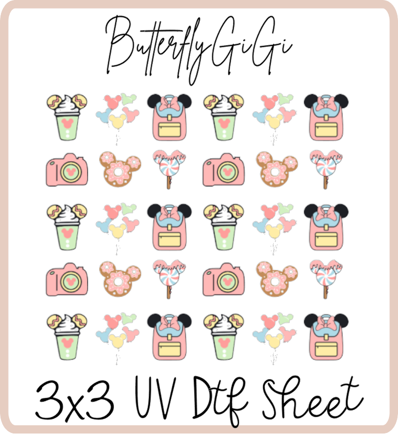 Park Snacks 3x3 UVDtf Sheet