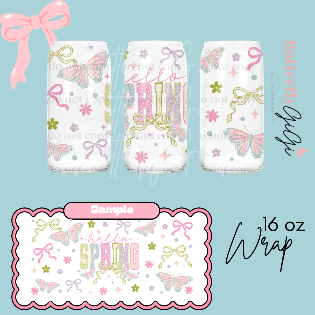 Pastel Hello Spring 16oz