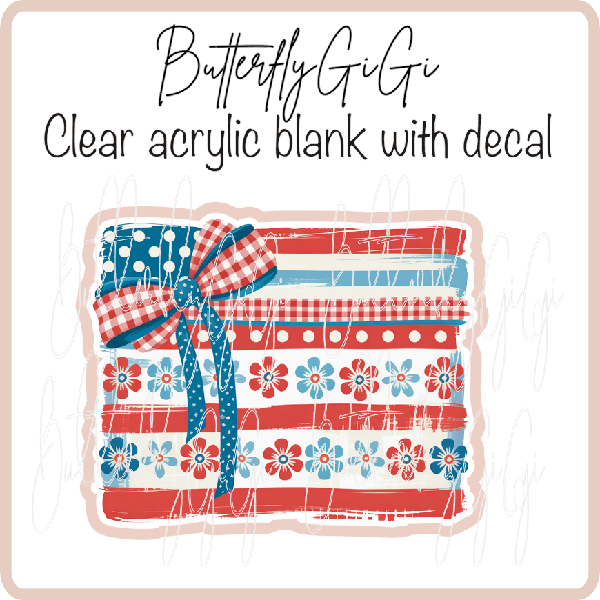 Patriotic Daisy Flag