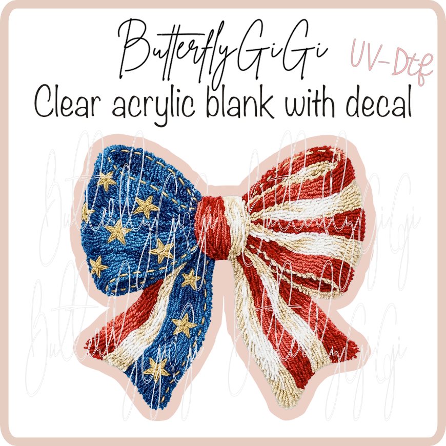 Patriotic Yarn Bow