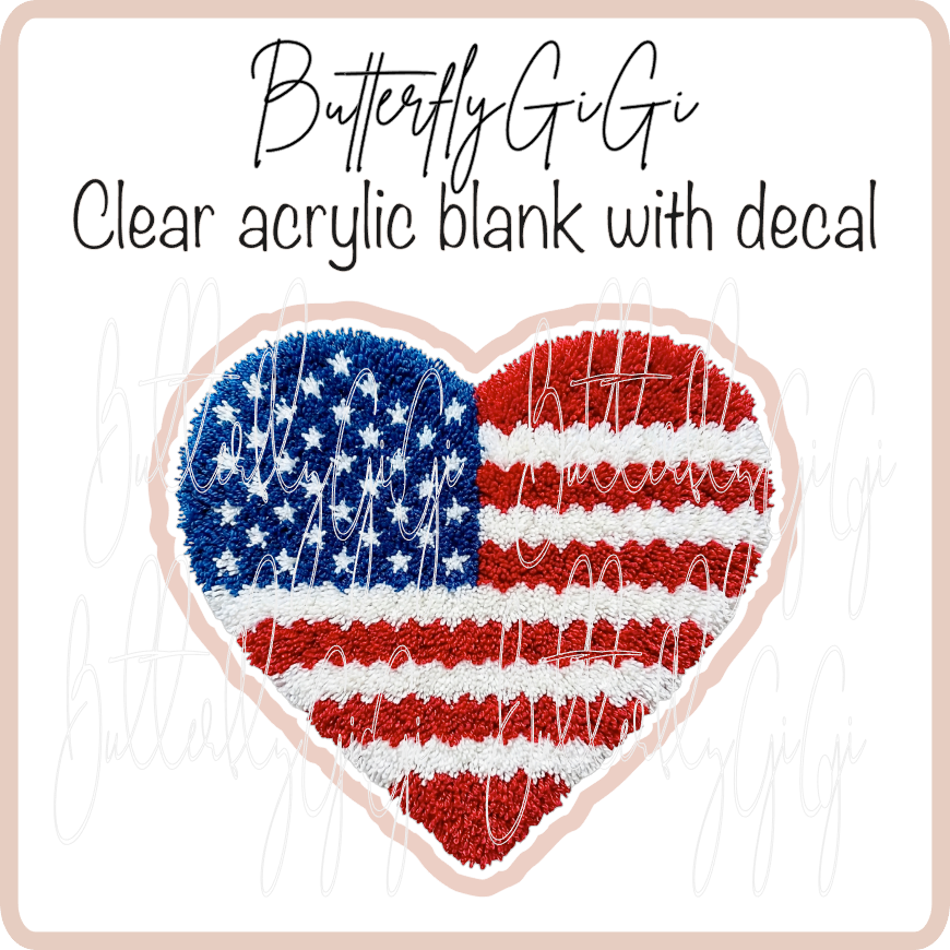 Patriotic Yarn Heart