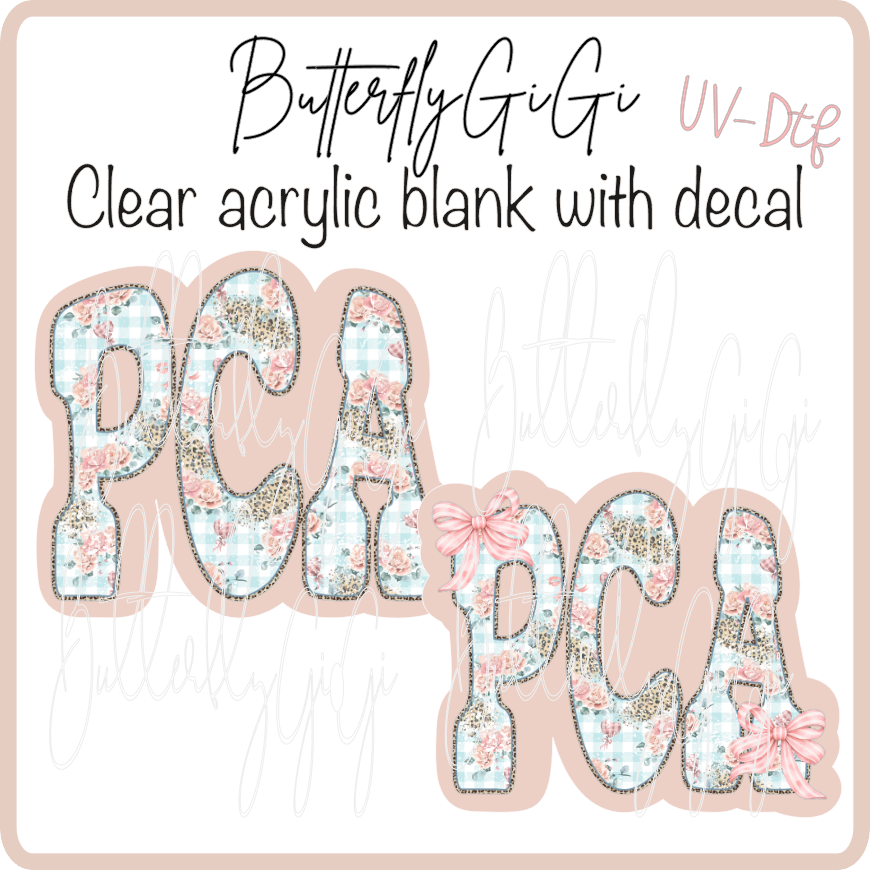 PCA Floral Gingham UvDTF