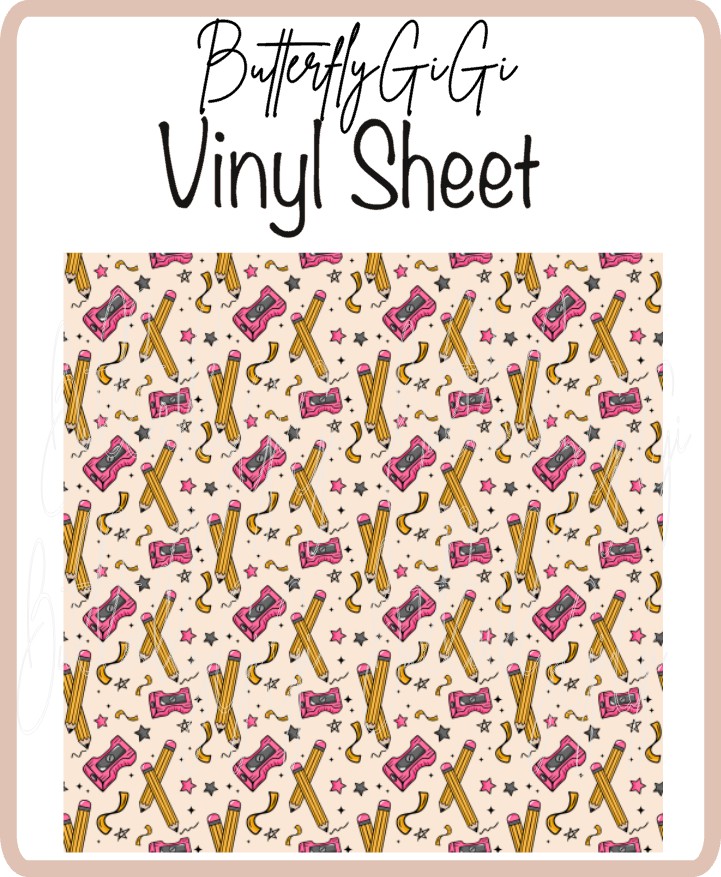 Vinyl Pencil Erasers Sheet