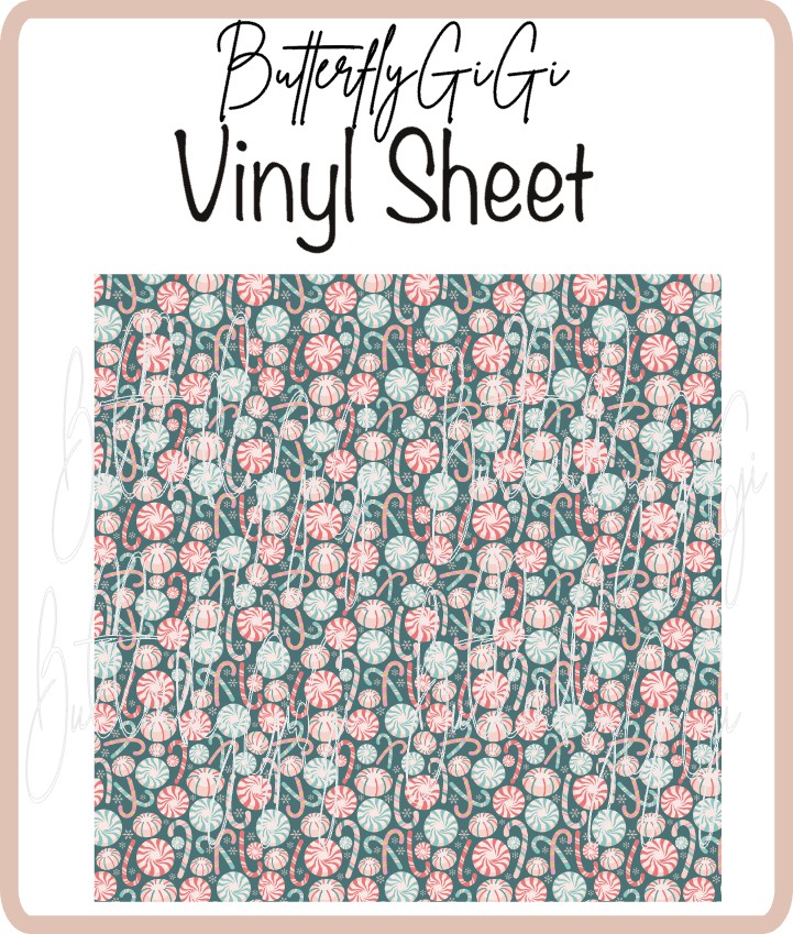 Vinyl Peppermint Pastel Sheet