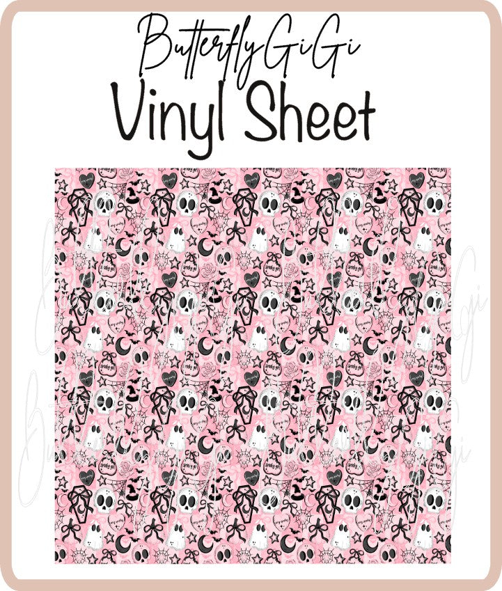Vinyl Pinkie Halloweenie Sheet