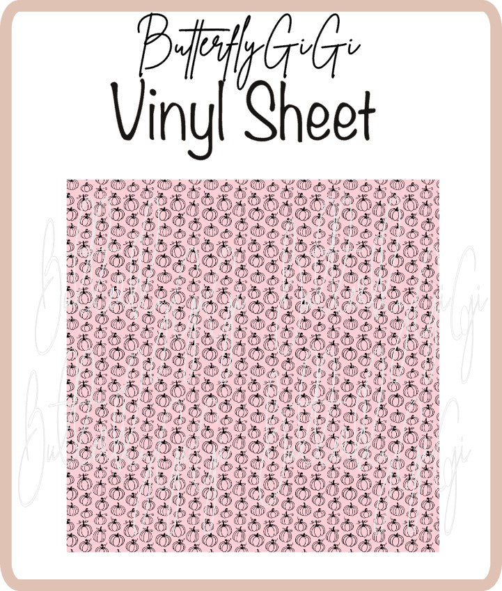 Vinyl Pink Pumpkins Sheet