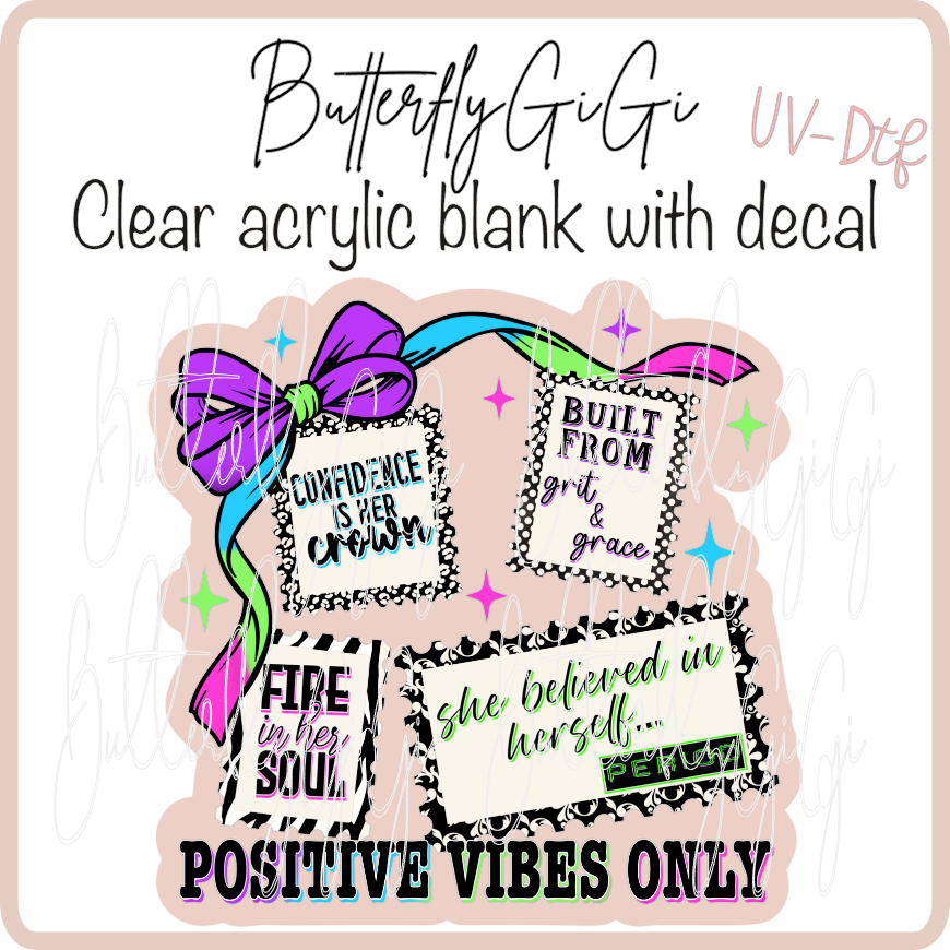 Positive vines Only Bow UvDTF