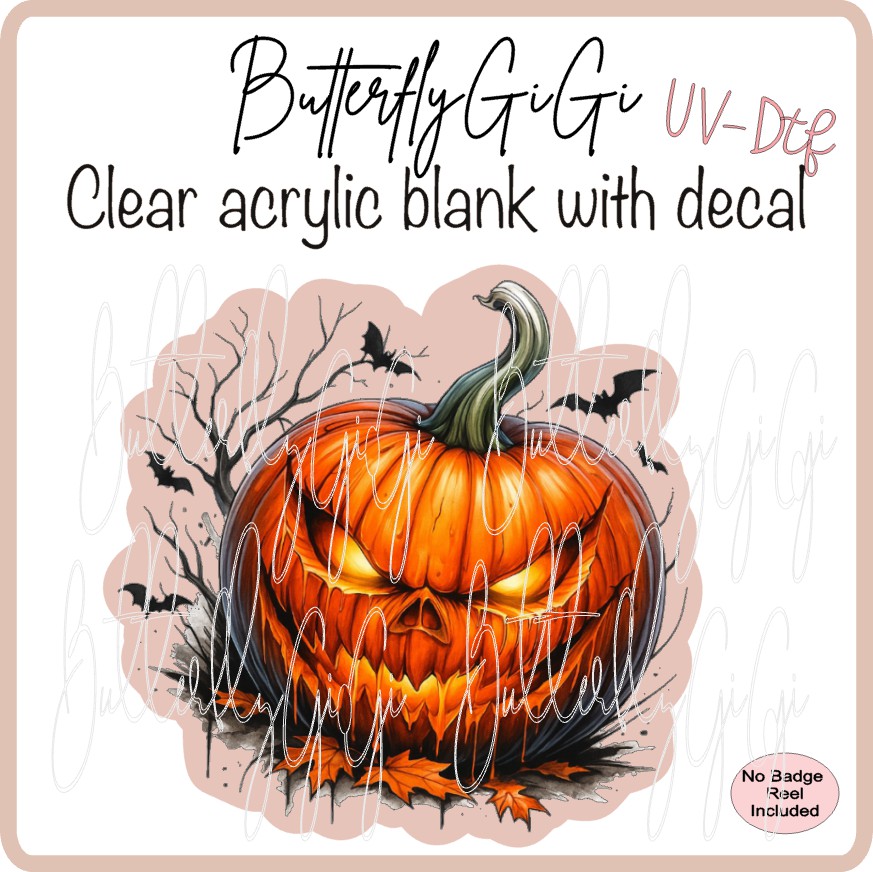 UVDTF Halloween Pumpkin Bat