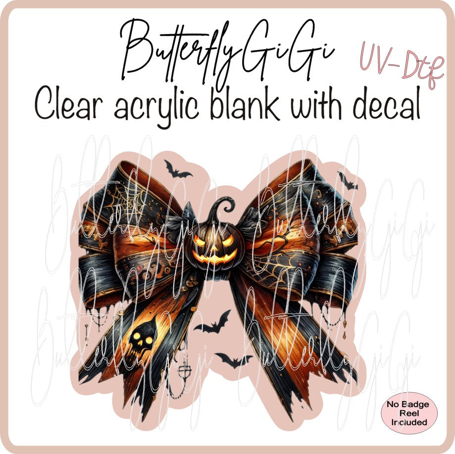UVDTF Halloween Pumpkin Bow