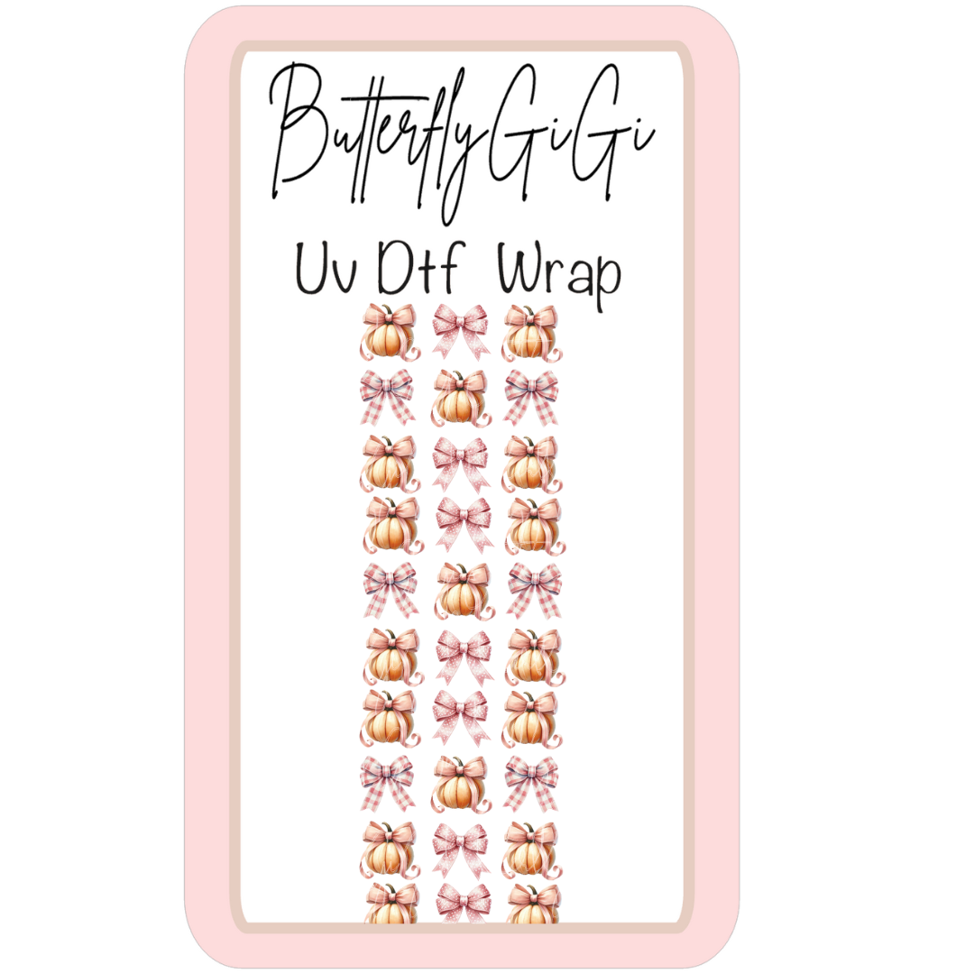 Wrap Pumpkin Coquette UV DTF