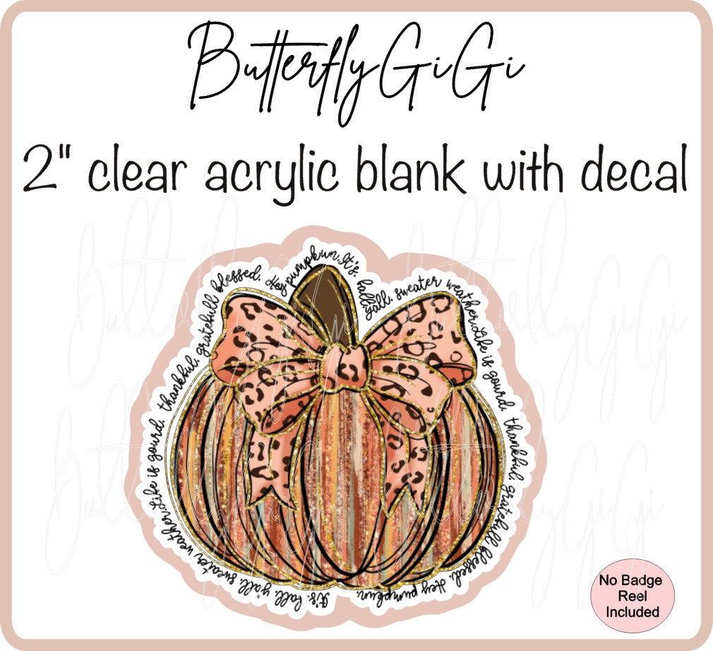 Fall Pumpkin Glitter Wording