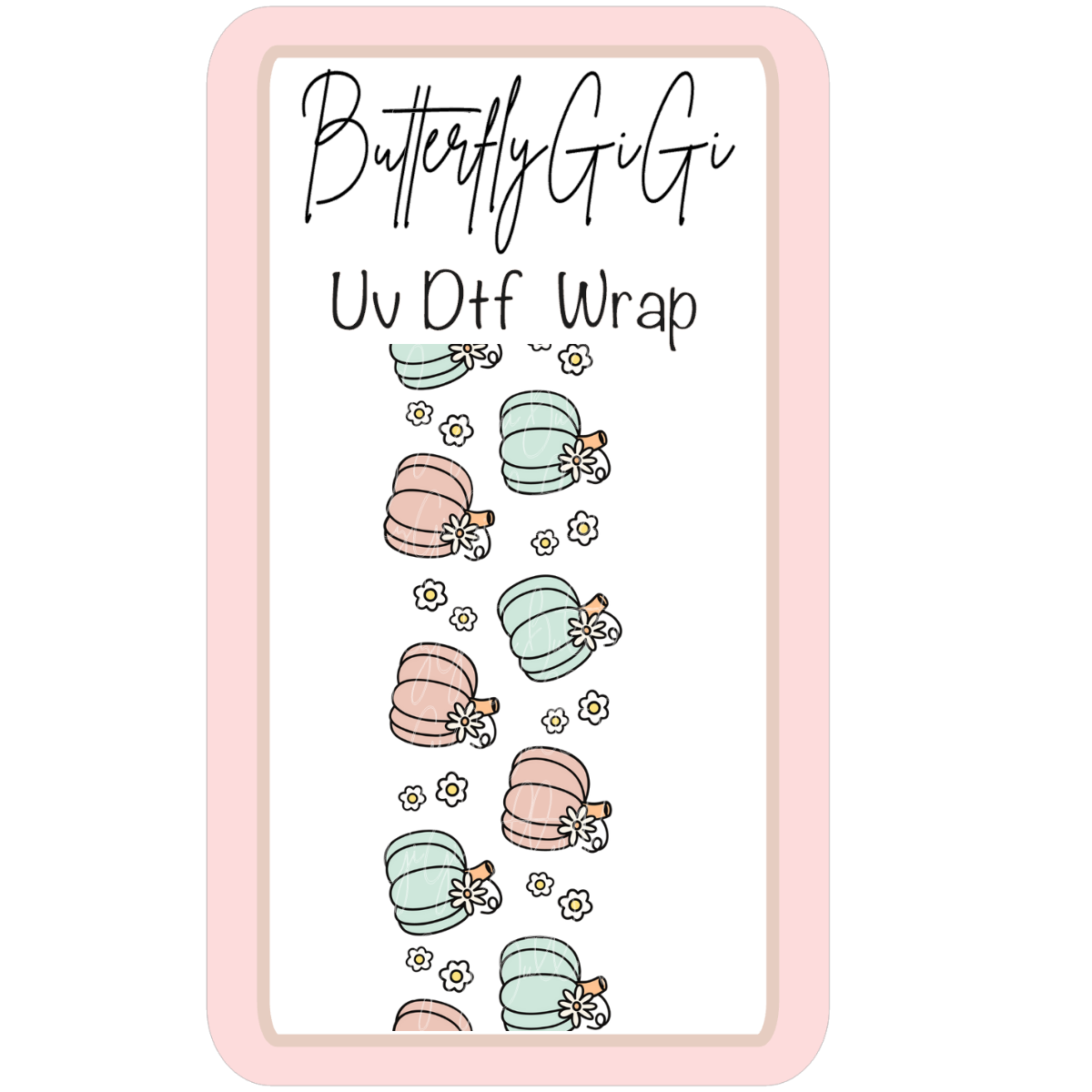 Wrap Pumpkin Pastel UV Dtf