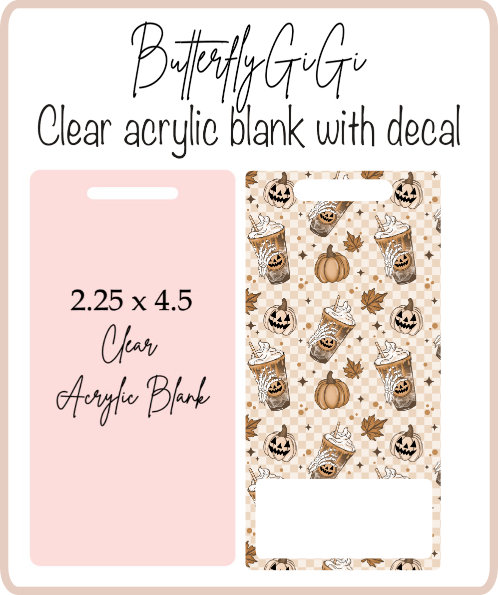 Pumpkin Spice Badge Buddy Acrylic Blank & Decal