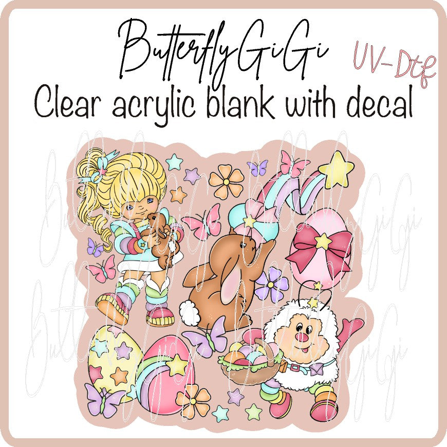 Rainbow B Easter UvDTF