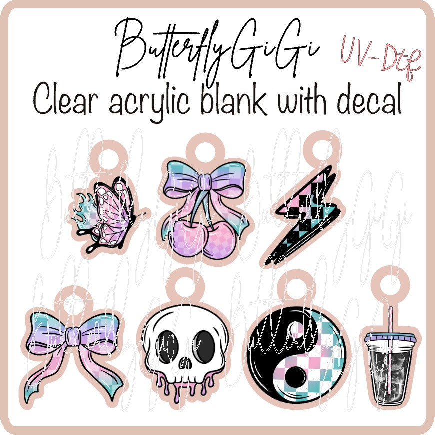 Rainbow UVDTF Charms