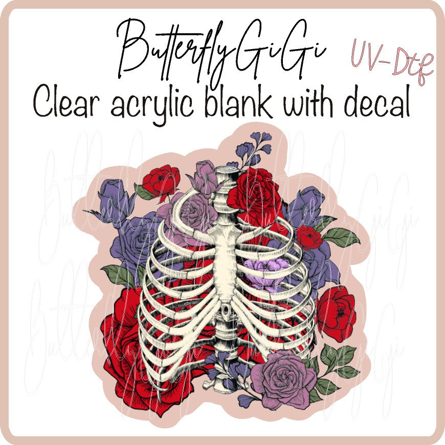 Rib Cage Flowers UV DTF