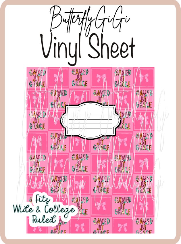 Vinyl Notebook Saved by Grace Cover