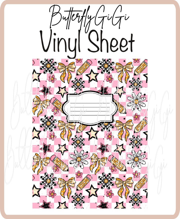 Vinyl Notebook School Girl Cover