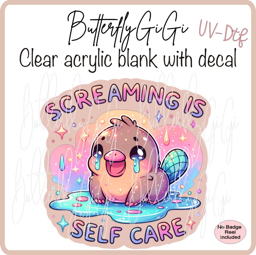 Screaming Self Care UVDTF