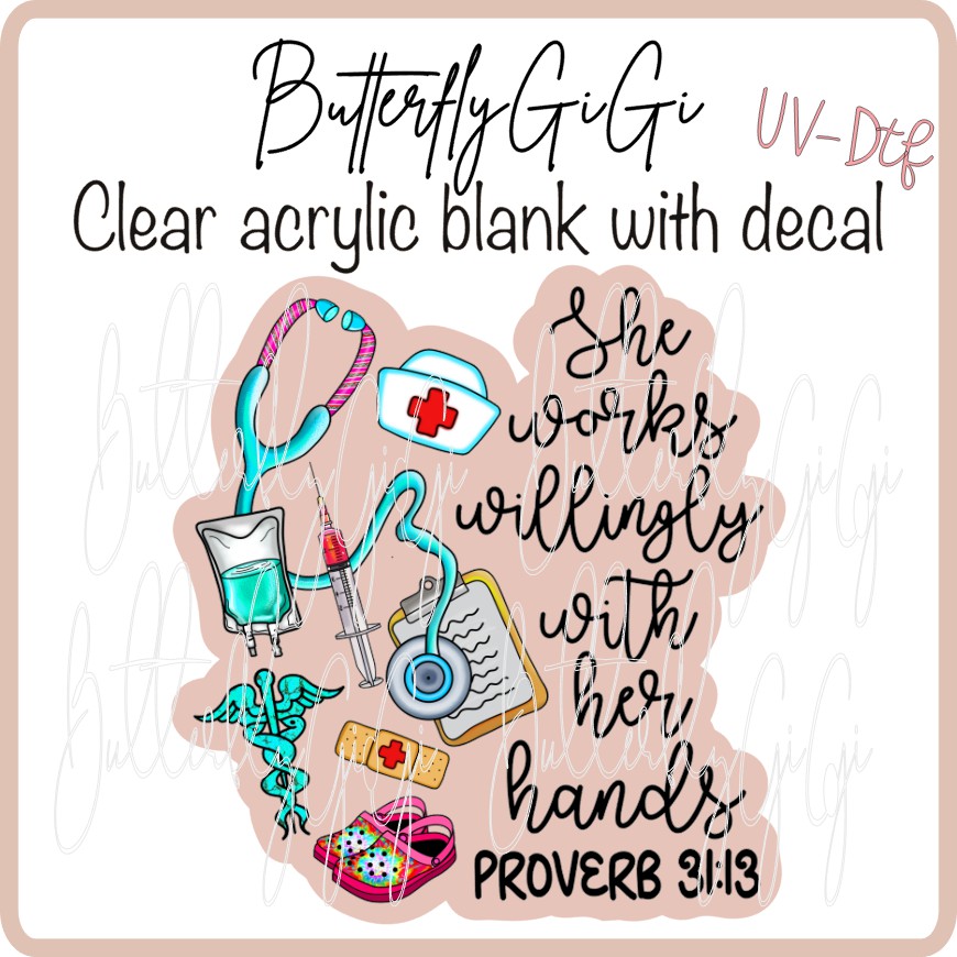 She works Willingly hands UvDTF