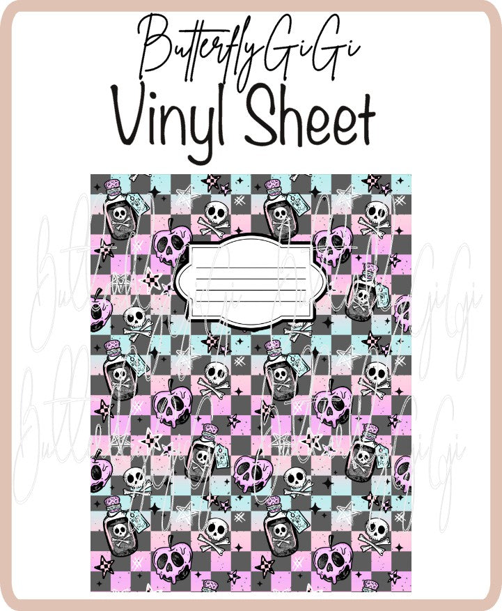 Vinyl Notebook Skellie Spell Cover