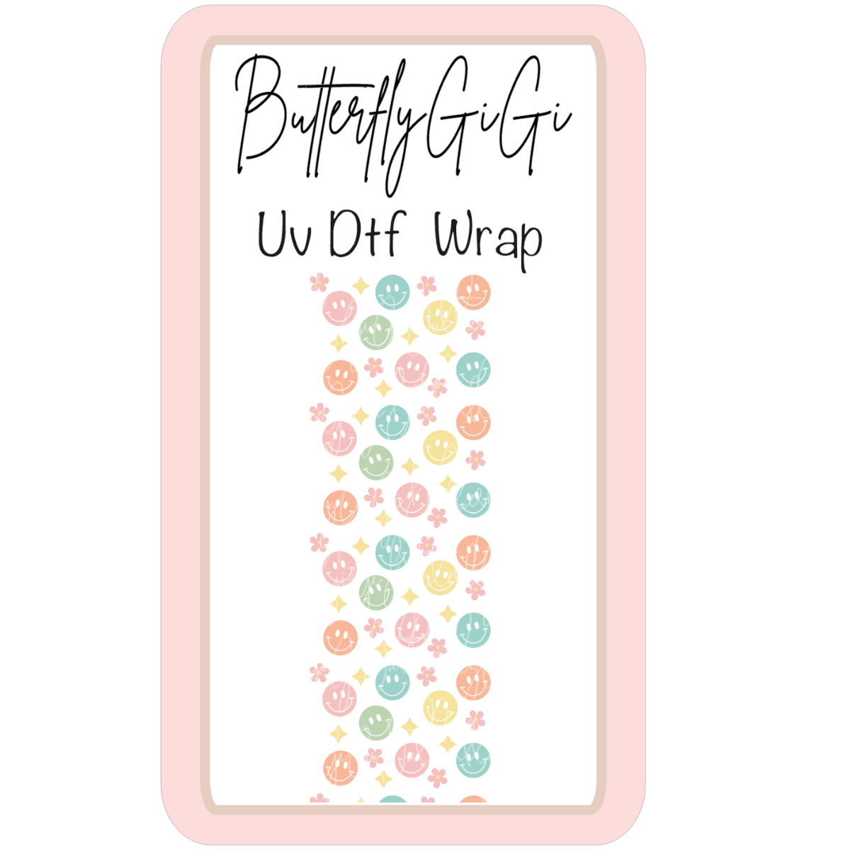 Wrap Smileys Pastel UV Dtf