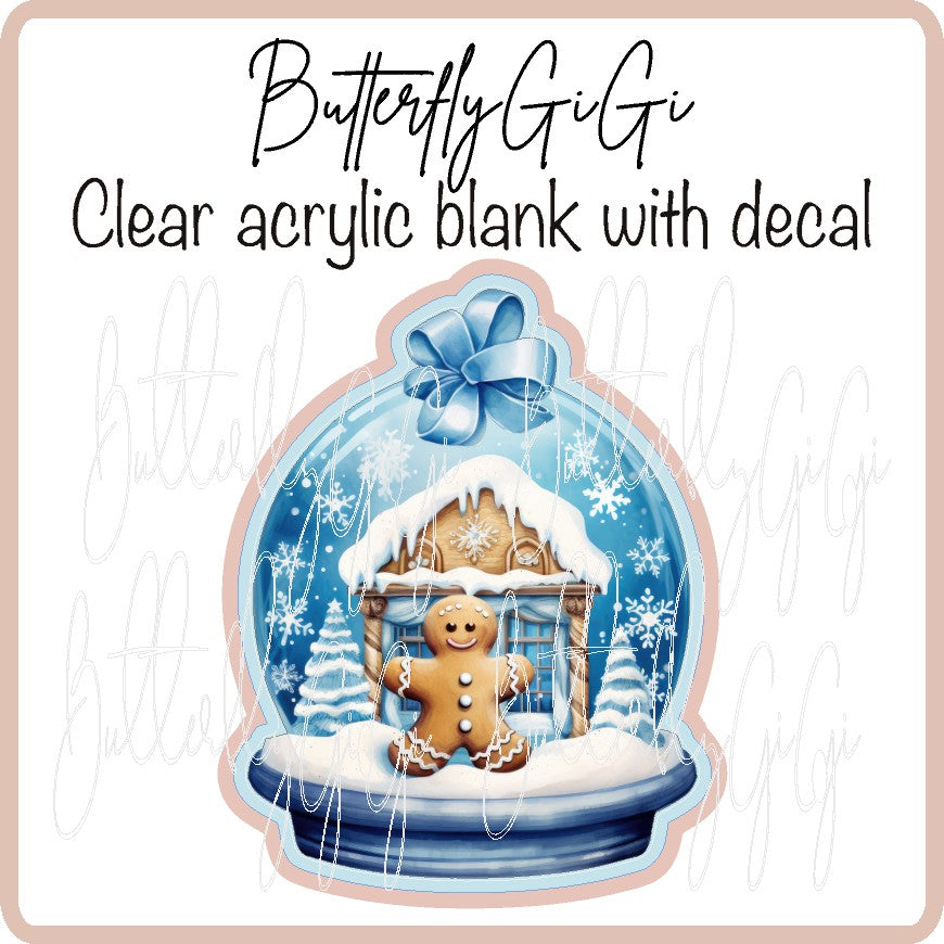 Snowglobe Gingerbread Blue