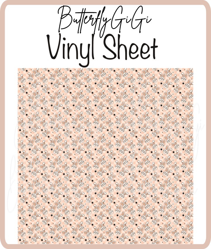 Star Bunny Vinyl Sheet