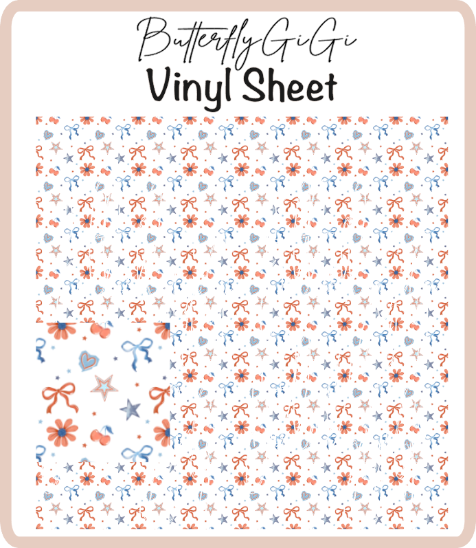 Star Cherries Vinyl Sheet