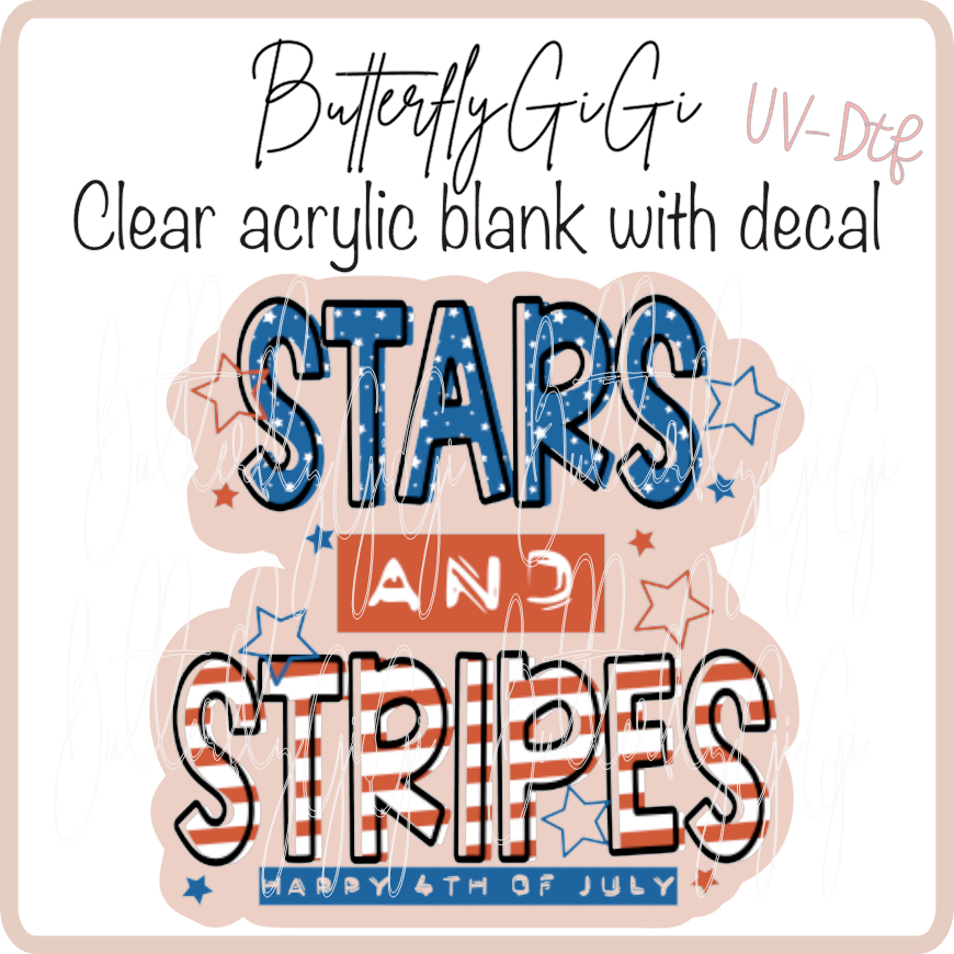 Stars and Stripes Blue UvDTF