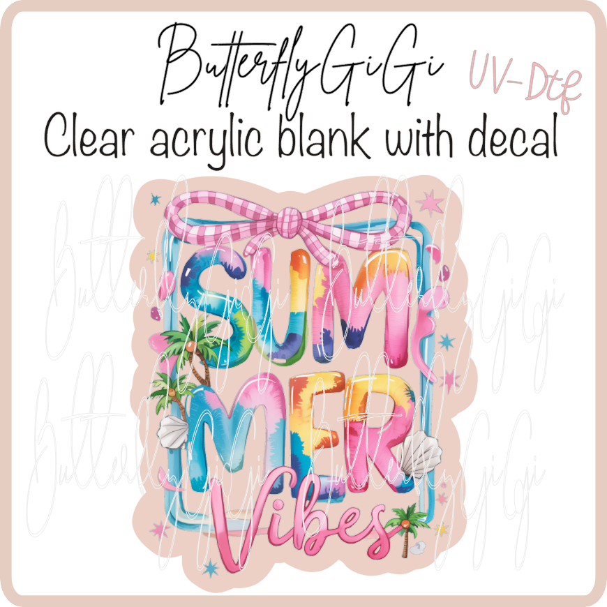 Summer Vibes Seashell UvDTF